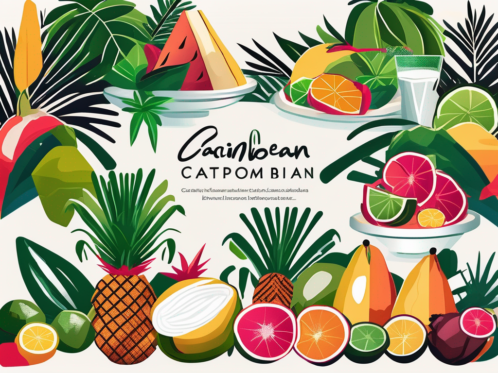 A vibrant caribbean feast with traditional dominican dishes