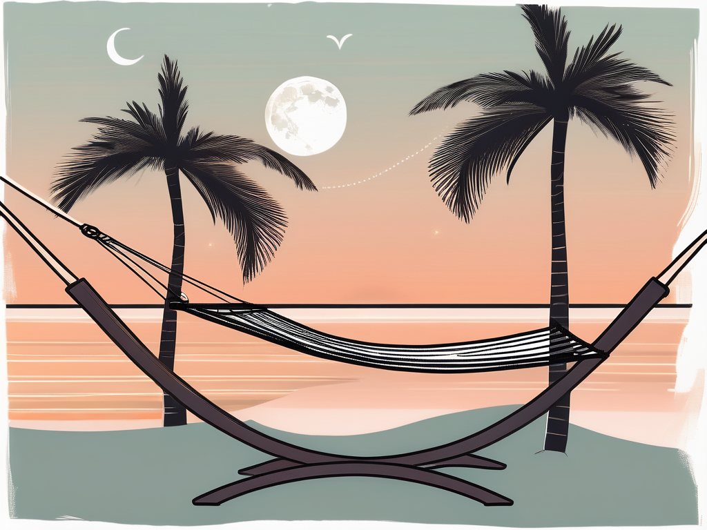 A romantic beach setting in the dominican republic with a sunset